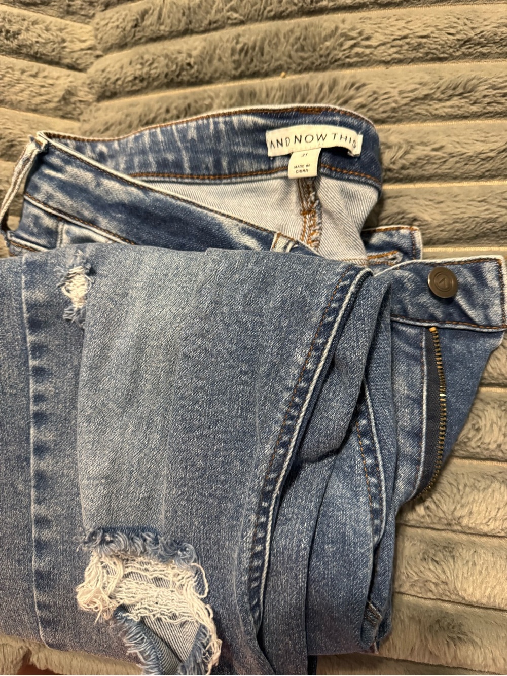 And Now This Light Blue Distressed Boyfriend Jeans